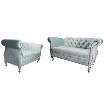 Kanapa sofa glamour dwuosobowa